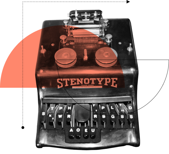 Stylized Image: Stenotype machine from Ireland.