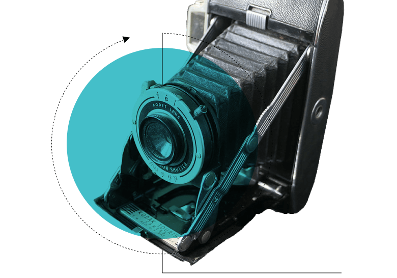 Stylized Image: Kodak folding camera.
