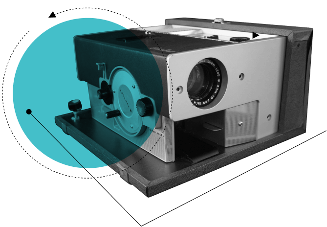 Stylized Image: Kodak cavalcade slide projector.
