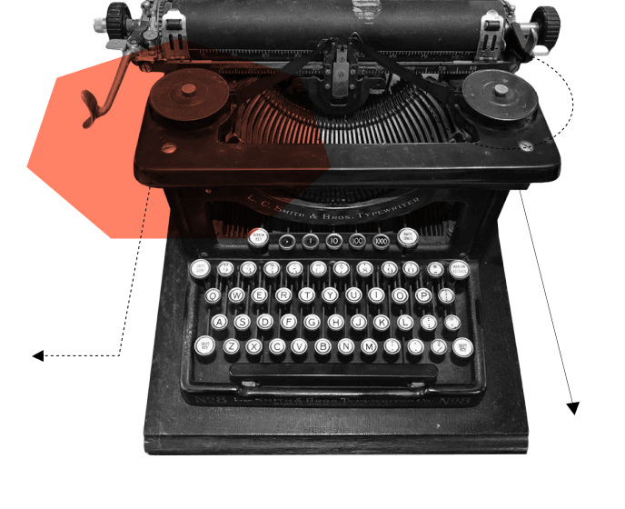 Stylized Image: L.C. Smith & Bros. typewriter no. 8.
